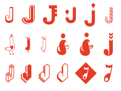 The letter J alphabet handlettering illustrator j letter logo