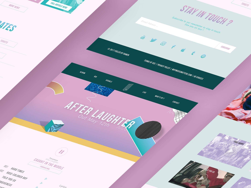 Paramore - After Laughter ui ux launch album music paramore design web design web