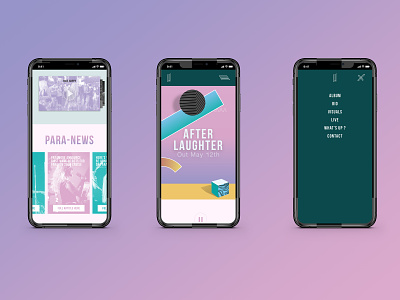 Paramore : After Laughter - Mobile Version design mobile music paramore web webdesign website