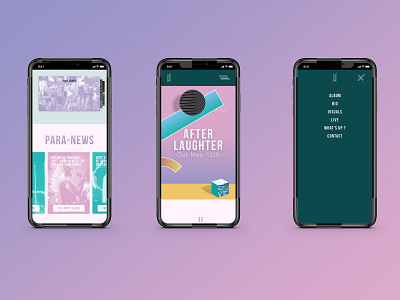 Paramore : After Laughter - Mobile Version design mobile music paramore web webdesign website