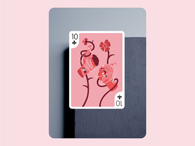 Playing Arts - 10 of Clubs. Future edition cards future illustration nature technology vector