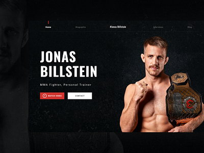 UI | UX - Website for the Europe champion in MMA