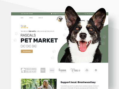 UI/UX for Rascals Pet Market (sales-focused structure)