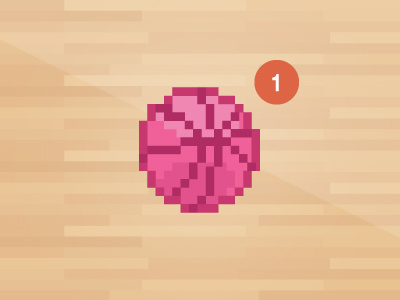 Drafted basketball cute drafted dribbble first pixel vector