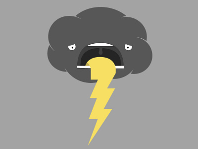 Lightning Cloud cartoon character cloud cute dark fun illustration lightning