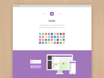 Foldid Contacts app branding cute design foldid icon ui ux web web design website