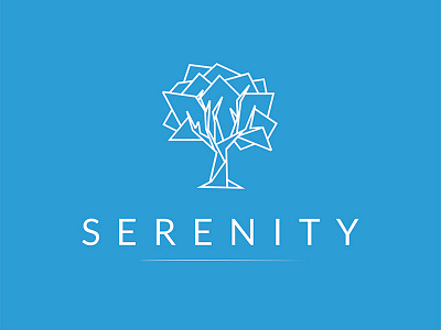 Serenity | Logo Design abstract design fresh lines logo serenity tree