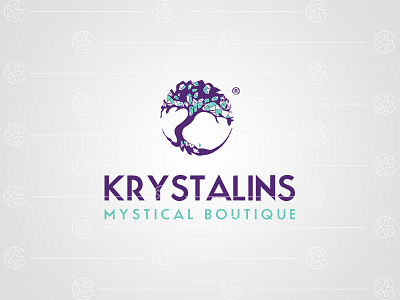 Krystalins Mystical Boutique Logo Design boutique logo krystal logo logo design mystical logo
