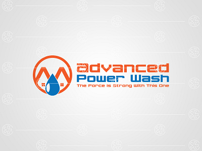 Advanced Power Wash Logo Design drop logo house logo logo design services logo design wash logo