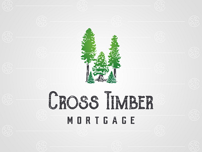 Cross Timber Mortgage Logo Design finance logo home logo logo design mortgage logo
