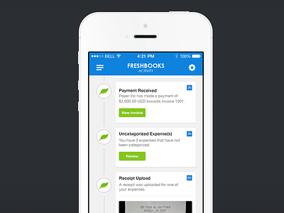 Freshbooks UI Concept design freshbooks ui user interface