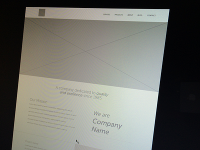 (WIP) Glazing Company Website construction engineering flat flat design glass management website wireframes wires