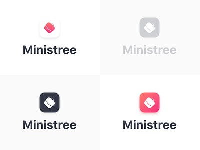 Ministree: Logo app branding icon identity logo logo design mark red type
