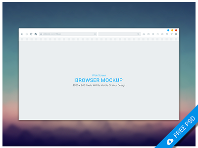 Freebie - Wide Screen Browser Mockup browser chrome firefox free psd freebie mock up mockup