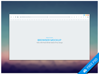 Freebie -  Wide Screen Browser Mockup