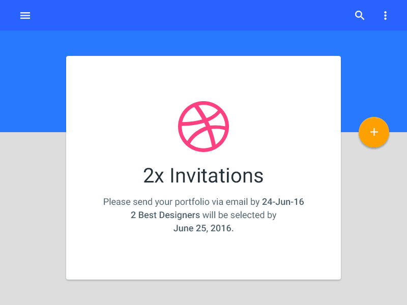 Dribbble Invitation Giveaway! dribbble game invitation material player