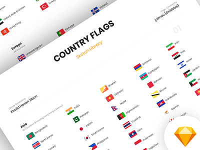 Country Flags - FREE Sketch Library