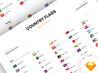 Country Flags - FREE Sketch Library by Khalid Hasan Zibon on Dribbble