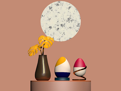 Easter weekend 3d cinema4d cinema4dart egg illustration photorealism