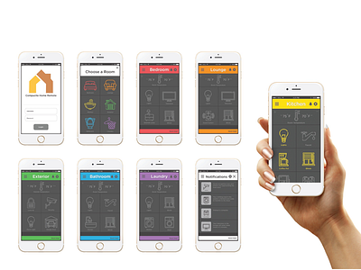 Smart home tech app screens app app design design remote smart home
