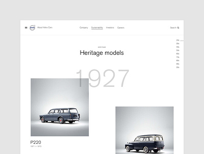 Volvo Cars — Interface Design for their new corporate website cars corporate design interface responsive site ui ux volvo web