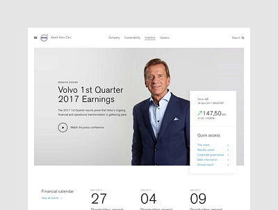 Volvo Cars — Interface Design for their new corporate website cars corporate design interface responsive site ui ux volvo web