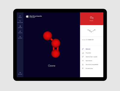 Air Liquide — Web Application for their 1972 Gas Encyclopedia 3d app art direction design gas interface mobile molecule responsive science site ui web