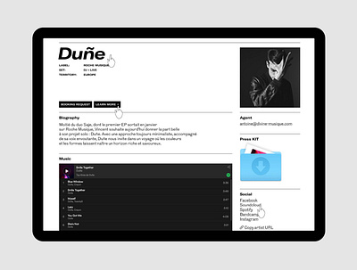 Divine Musique — UX & Interactive Art Direction art direction artists design interface management music responsive site ui ux web