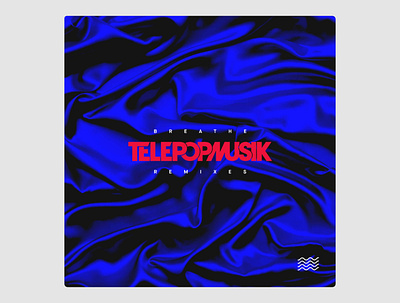 Art Direction & Graphic Design for Telepopmusik Breathe Remixes art artwork blue cover design direction graphic music red vinyl