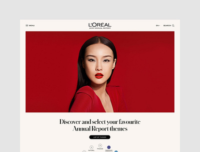 L'oréal Group • UX & Art Direction for the 2018 Annual Report art direction corporate design interface mobile responsive site ui ux web