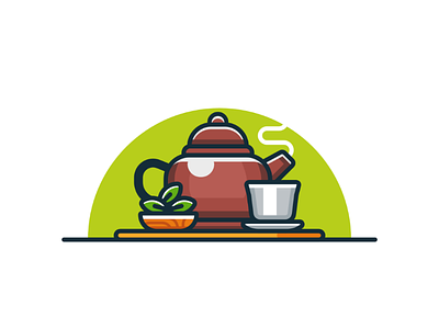 Tea affinitydesigner icon illustration minimal tea teapot
