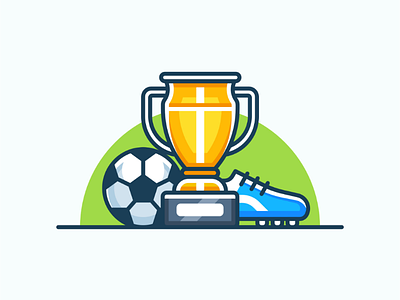 Soccer icon illustration minimal soccer