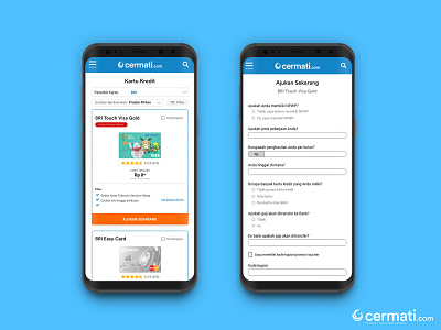Cermati.com Credit Card Catalog Concept Design for Mobile Web