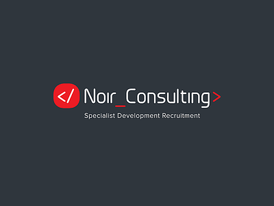Noir Consulting Logo branding code development emblem logo mark recruitment