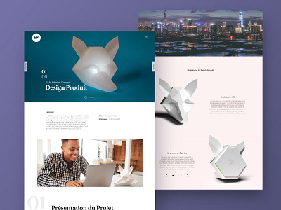 Portfolio website clean clean ui design fox lowpoly minimalist ui ux webdesign website