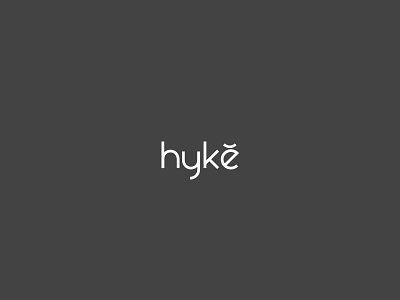 Hyke Concept brand branding custom type graphic design identity logo sans serif type typography