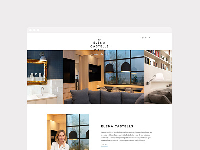 Elena Castells Home interior design personal web small business web design website wordpress