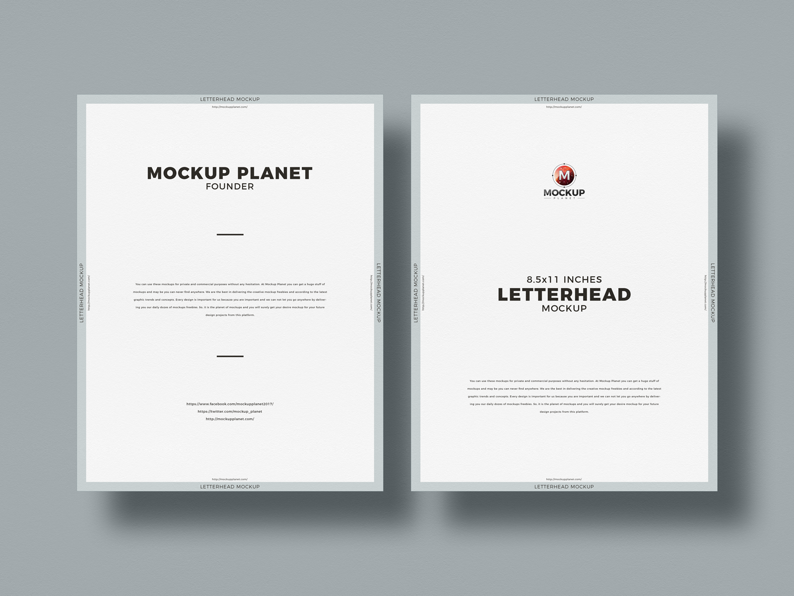 Download Free Letter Size Letterhead Mockup By Mockup Planet On Dribbble