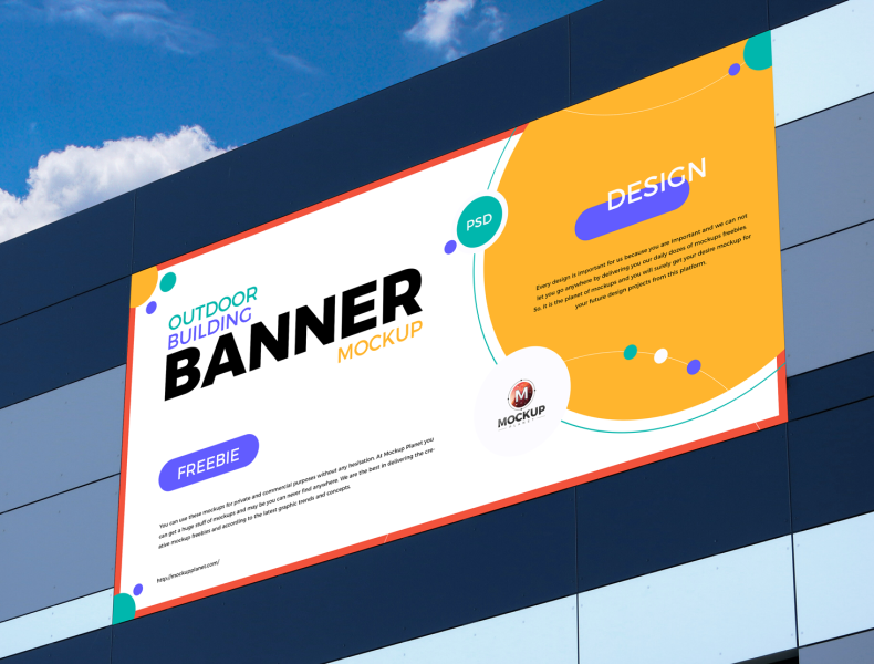 Download Free Advertising Banner Mockup By Mockup Planet On Dribbble PSD Mockup Templates