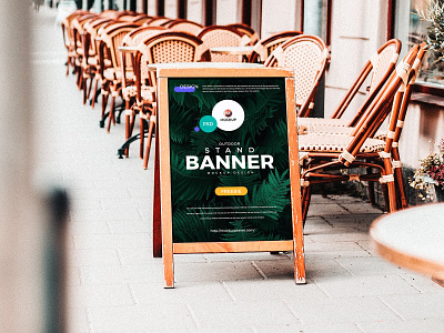 Free Outdoor Advertising Stand Banner Mockup banner mockup branding download frame mockup free free mockup freebie identity logo mock up mockup mockup free mockup psd mockups poster mockup print psd stand mockup stationery template