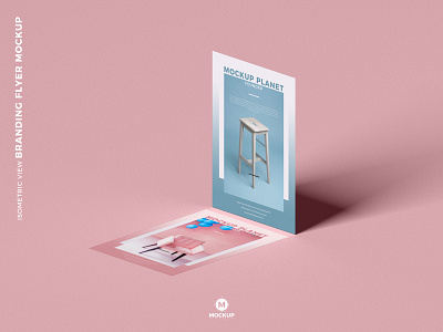 Free Isometric Flyer Mockup