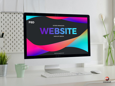 Free iMac Website Mockup