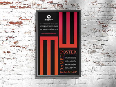 Free Framed Poster Mockup