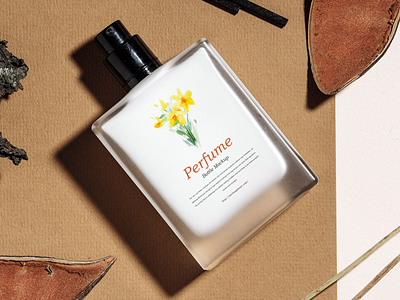 Free Perfume Bottle Mockup