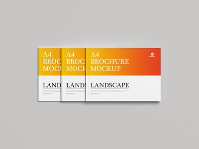 Free Landscape A4 Brochure Mockup