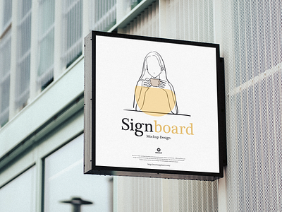 Free Advertisement Signboard Mockup signboard mockup