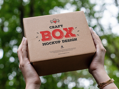 Free Craft Box Mockup box mockup