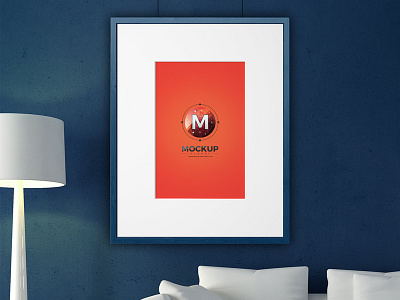 Free Elegant Home Interior Photo Frame Mockup PSD