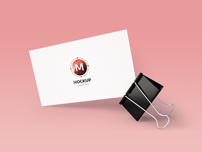 Free Business Card With Clip Mockup PSD free free mockup freebies mockup