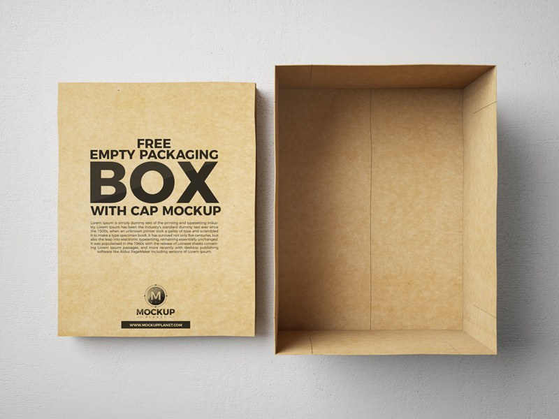 Free Packaging Box With Cap Mockup PSD by Mockup Planet on Dribbble